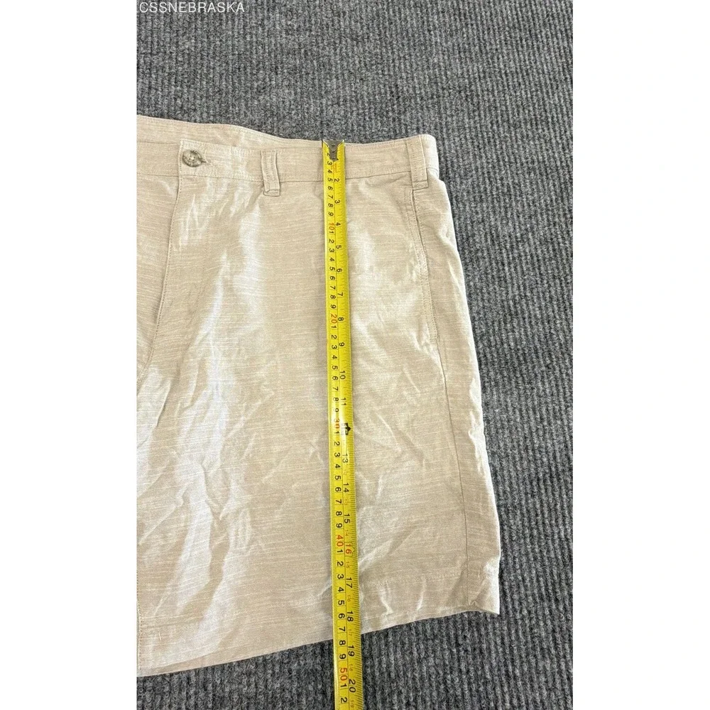 Eddie Bauer Men's Tan Specialty Dyed‎ Cotton Slub Utility Shorts Sz 38